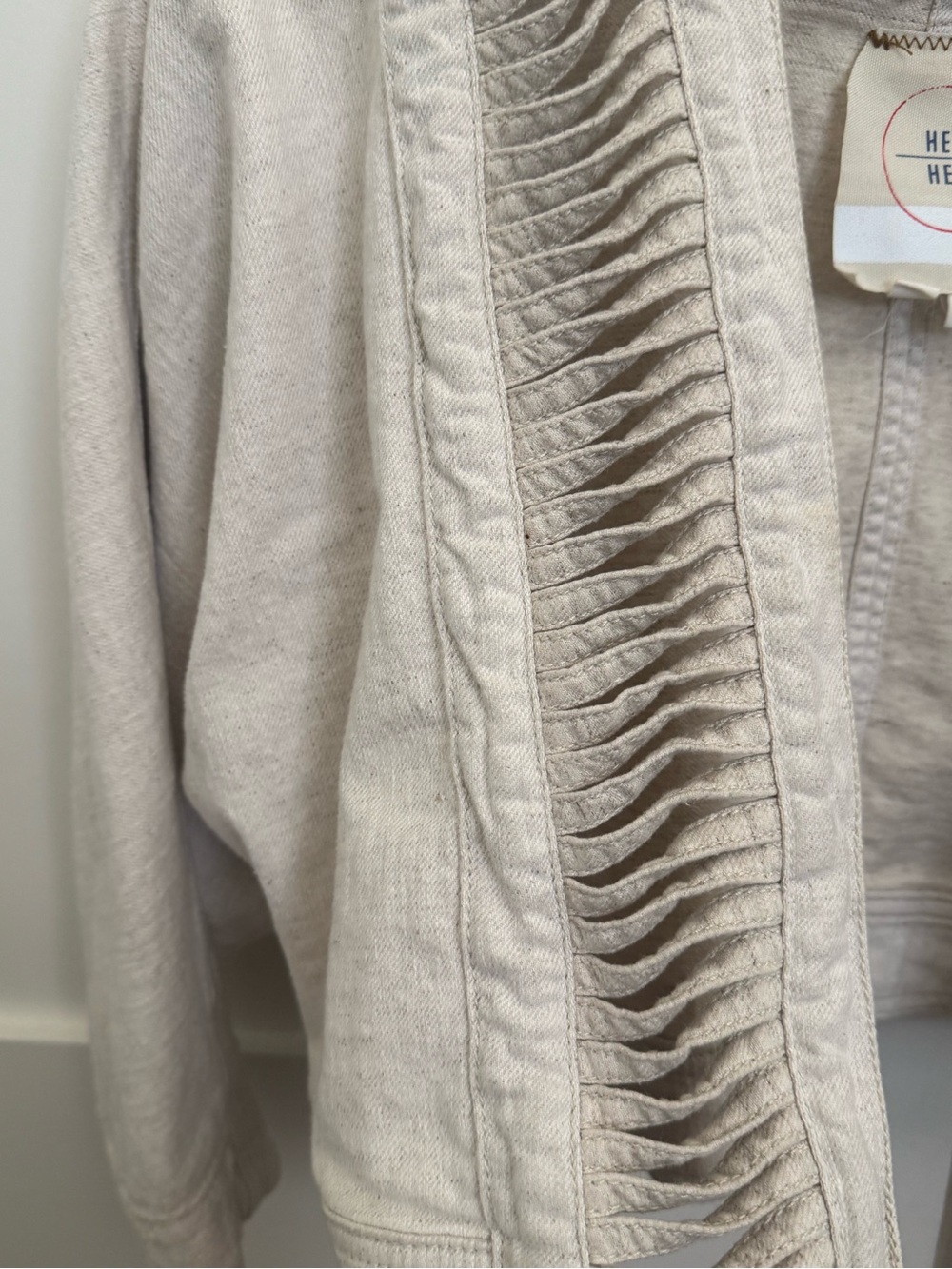 Hei Hei Anthropologie XS/S Beige Cropped Jacket - Picture 6 of 8